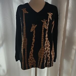 Terrazo 80s Vintage Novelty Giraffe Sweater Large